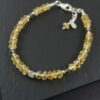 bracelet argent citrine et quartz fumé
