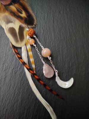 boucles d'oreilles plumes féminin sacré