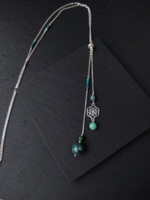 collier cravate chrysocolle