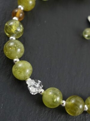 bracelet grenat vert