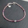 bracelet tourmaline rose fin