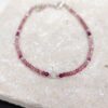 bracelet tourmaline rose fin