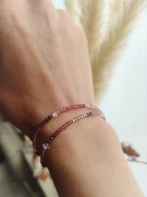 tourmaline rose bracelet double