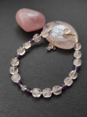 bracelet quartz rose